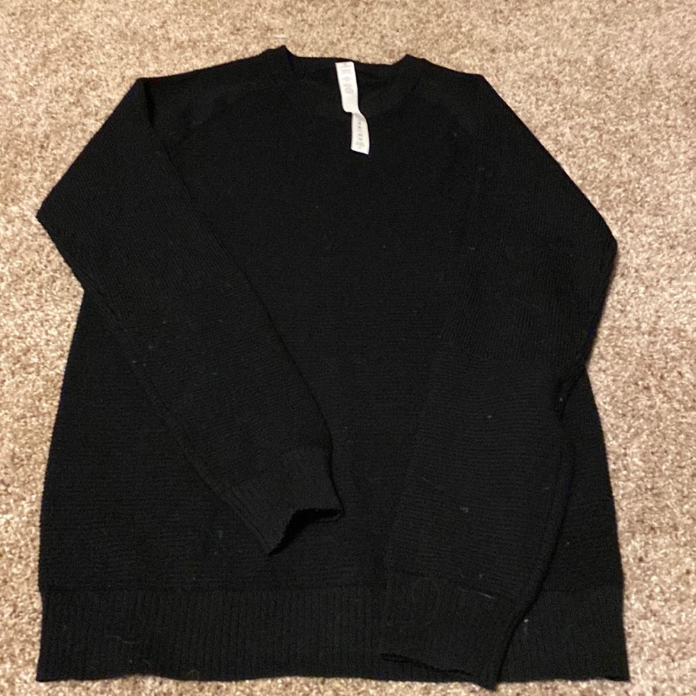 Lululemon Crewneck Merino Wool Black Sweater - Size 4